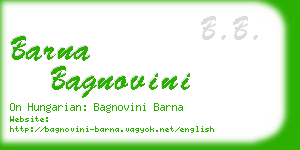 barna bagnovini business card